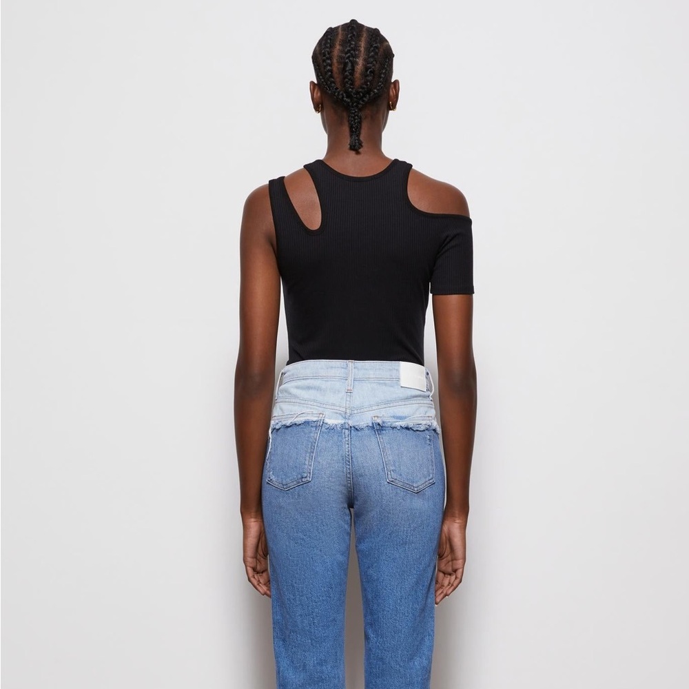 Jonathan Simkhai Irene Shaping Rib Racer Tank In Black - Picture 5 of 9